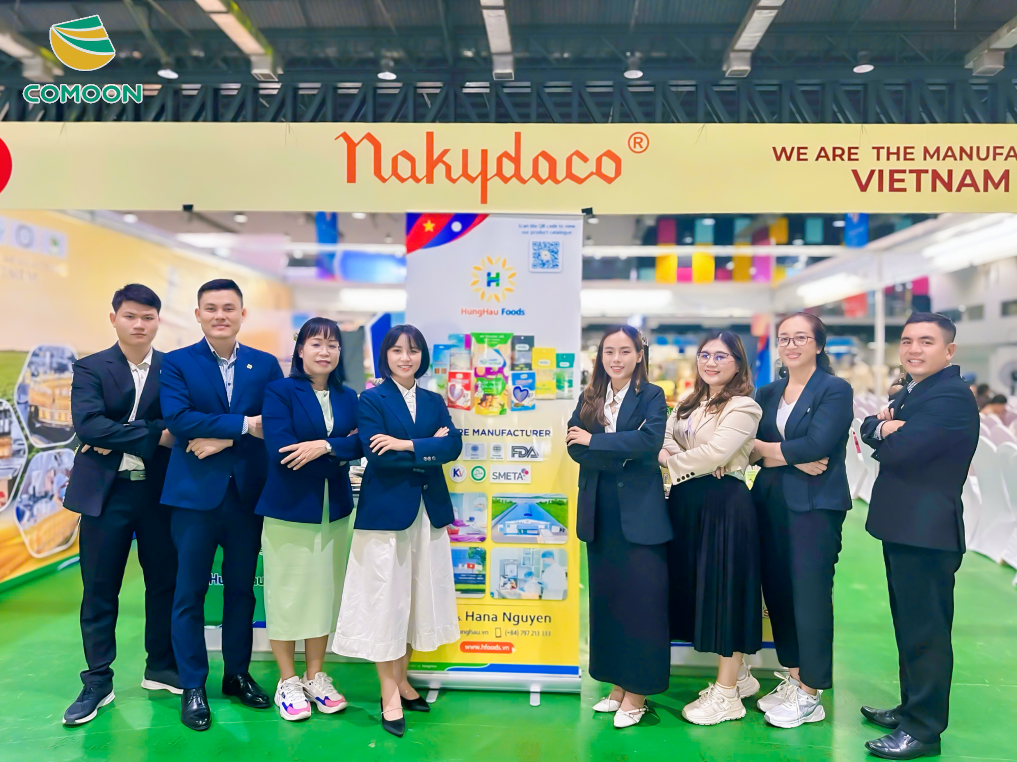 COMOON và HungHau Foods góp mặt tại gian hàng của Nakydaco tại Hội chợ xúc tiến thương mại Việt - Lào
