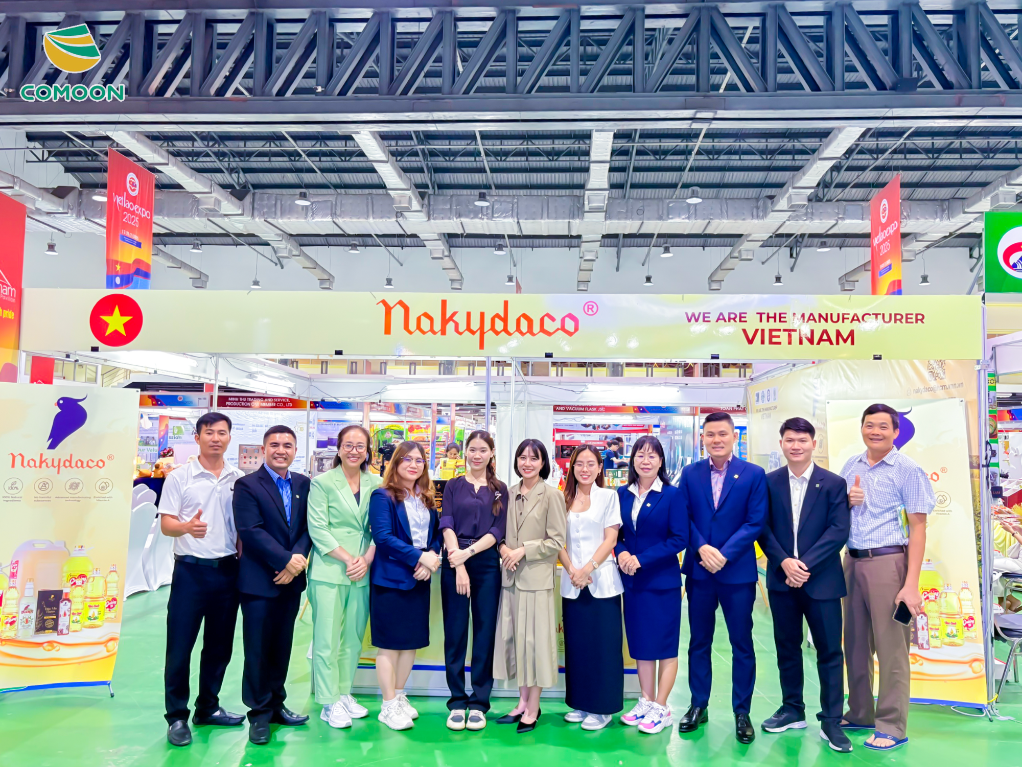 COMOON và HungHau Foods góp mặt tại gian hàng của Nakydaco tại Hội chợ xúc tiến thương mại Việt - Lào